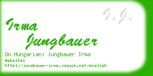 irma jungbauer business card
